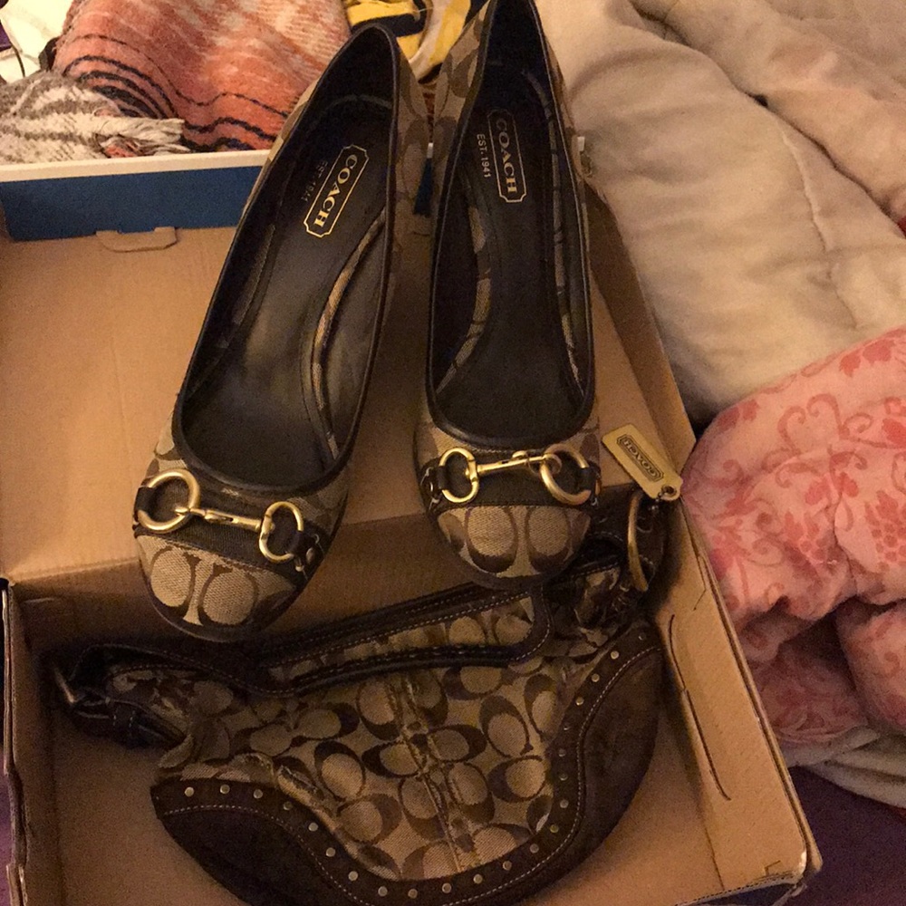 Coach bag and wedges